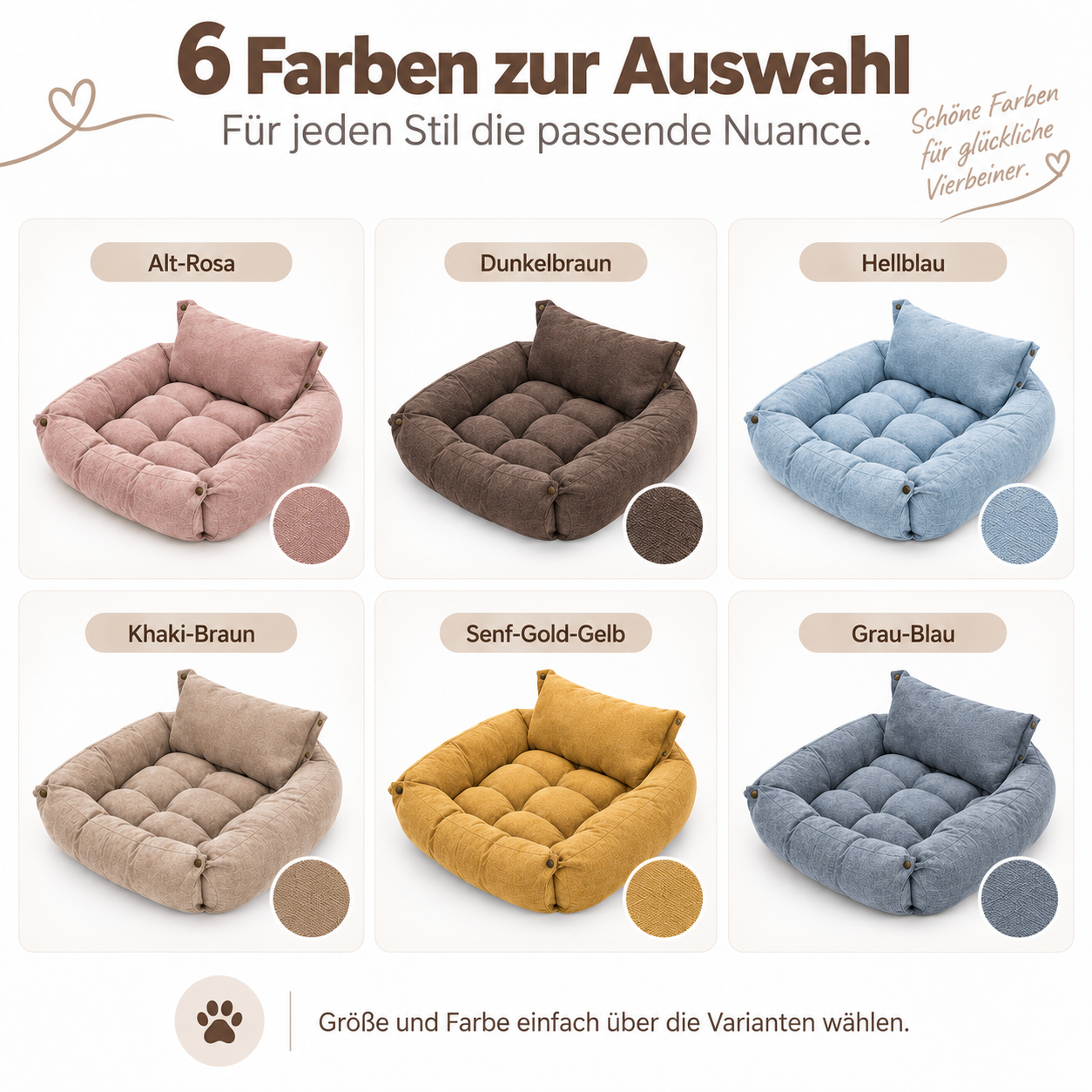 3in1 Hundekissen Hundematte verstellbar waschbar leicht 4 Größen 6 Farben – Bild 6