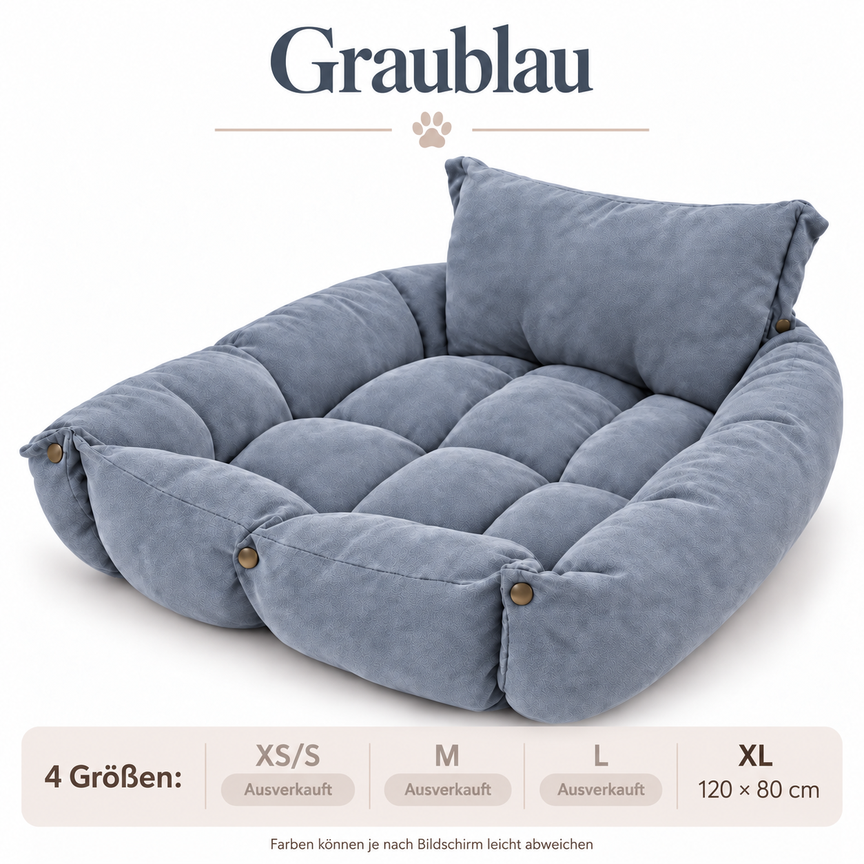 3in1 Hundekissen Hundematte verstellbar waschbar leicht 4 Größen 6 Farben – Bild 12