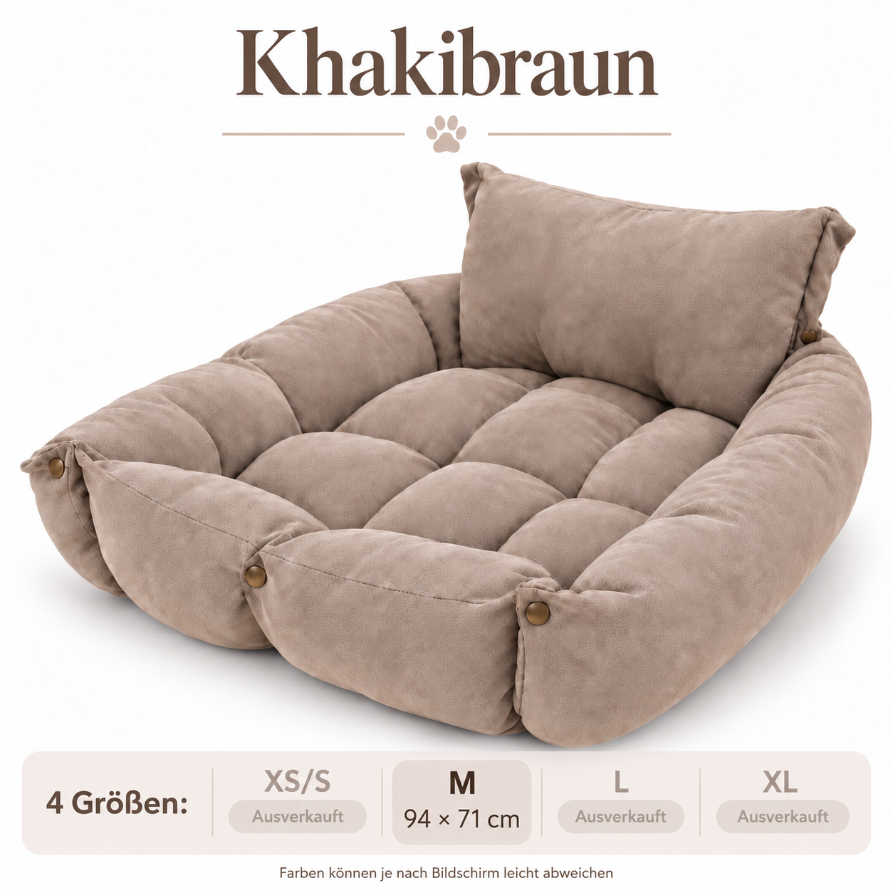 3in1 Hundekissen Hundematte verstellbar waschbar leicht 4 Größen 6 Farben – Bild 10