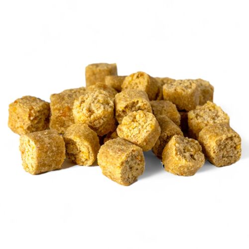 Kaesebrocken Leckerlies knusprig veganer Hundesnack Probierangebot 50g Detailansicht