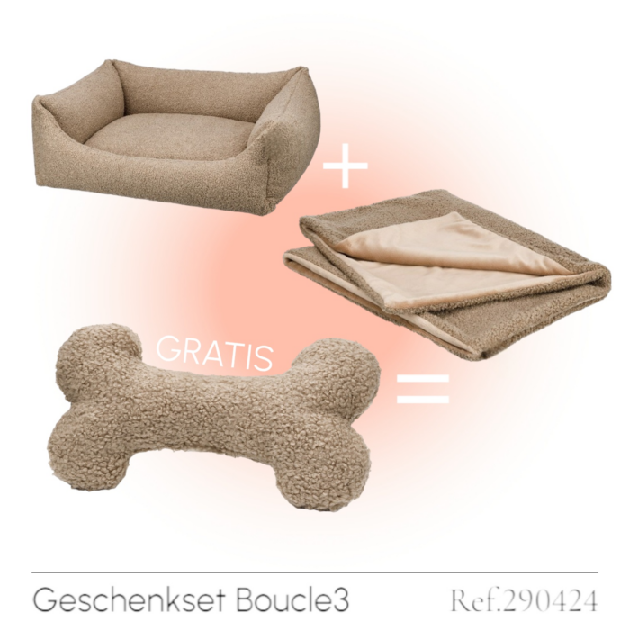 Gratis Plüschknochen zum flauschigen Teddy Bett mit Minky Kuscheldecke