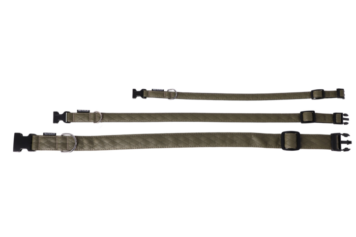 Halsband_nylon_verstellbar_khaki_dreigrößen