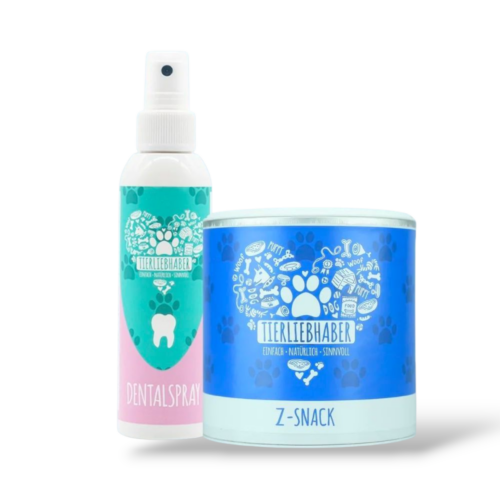 Tierliebhaber Basic Bundle for dogs, featuring natural dental spray and Z-Snack.